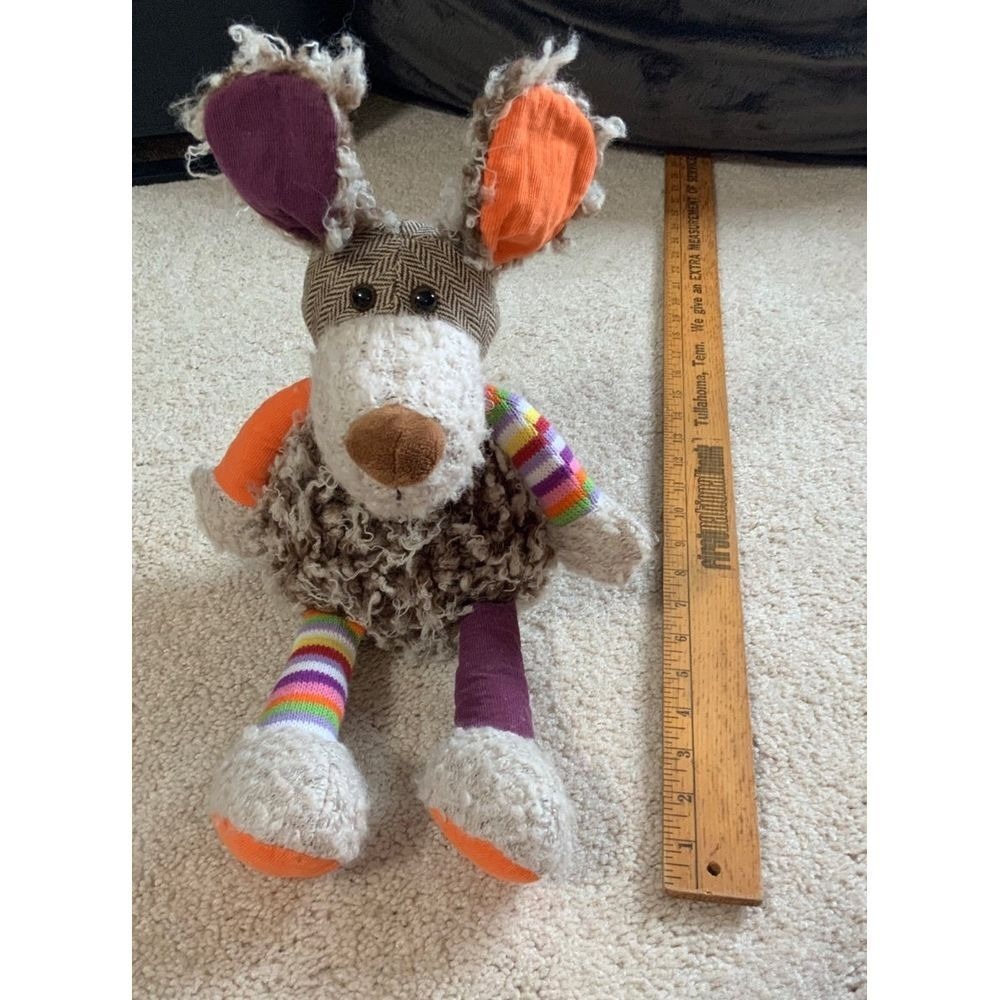 Ganz Vintage Multi Color Dog "OLLIE"‎ 14" plush